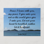 ヨハネ14:27わたしはあなた離れと平和を ポストカード (正面)