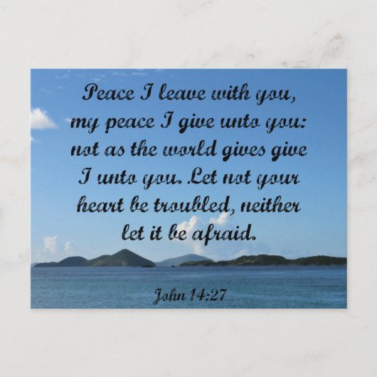 ヨハネ14:27わたしはあなた離れと平和を ポストカード (正面)