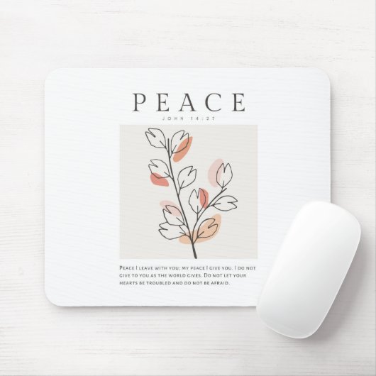 ヨハネ14:27わたしはあなた離れと平和を マウスパッド (マウス)