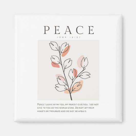 ヨハネ14:27わたしはあなた離れと平和を マグネット (正面)