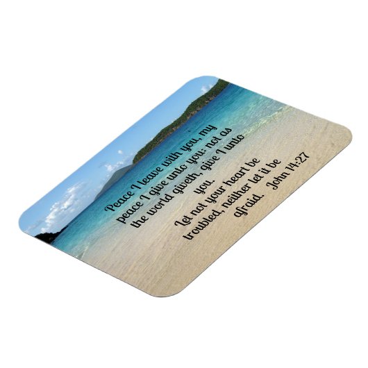 ヨハネ14:27わたしはあなた離れと平和を マグネット (左側)