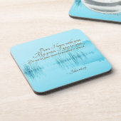 ヨハネ14:27イエスの言葉は、「わたしはあなた離れと平和あれ」。 コースター (左側)