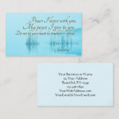 ヨハネ14:27イエスの言葉は、「わたしはあなた離れと平和あれ」。 名刺 (正面/裏面)