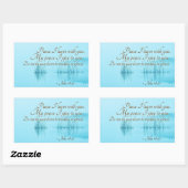 ヨハネ14:27イエスの言葉は、「わたしはあなた離れと平和あれ」。 長方形シール (シート)