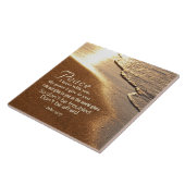 ヨハネ14:27イエスは言われた、「わたしはあなた離れと平和あれ」。 タイル (側面)