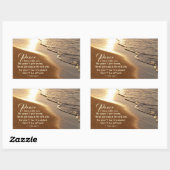 ヨハネ14:27イエスは言われた、「わたしはあなた離れと平和あれ」。 長方形シール (シート)