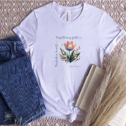 ヨハネ14:27動揺しないハート、絶え間ない信仰 Tシャツ
