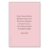 ヨハネ14:27祈りの言葉 テーブルナンバー (裏面)