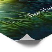 ヨハネ14:27緑の牧草地カラフルに ポスター (角)