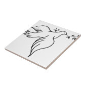 ヨハネ14:27聖書の聖句キリスト教の鳩 タイル (側面)