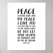 ヨハネ14:27離れよ,わたしはあなた方と共に平和を祈る ポスター (正面)