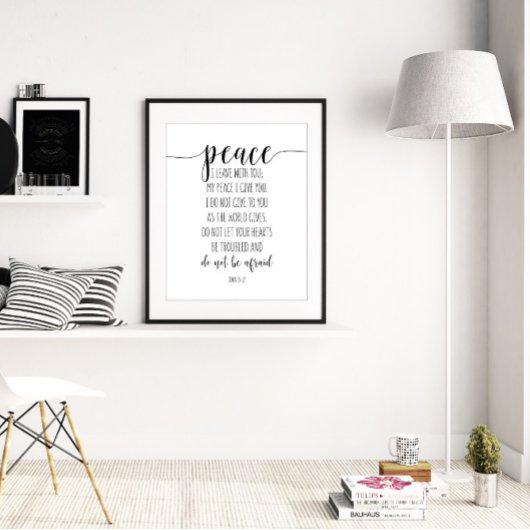 ヨハネ14:27離れよ，わたしはあなた方と共に平和を祈る ポスター