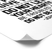 ヨハネ14:27離れよ，わたしはあなた方と共に平和を祈る ポスター (角)