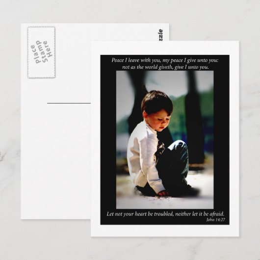 ヨハネ14:27 ポストカード (正面/裏面)