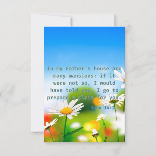 ヨハネ14:2 KJV聖書聖なる書物、 経典Pic Greeting カード (正面)