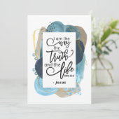 ヨハネ14:6わたしはキリスト教の聖書の聖句カードの道である (スタンド正面)