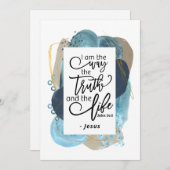 ヨハネ14:6わたしはキリスト教の聖書の聖句カードの道である (正面/裏面)