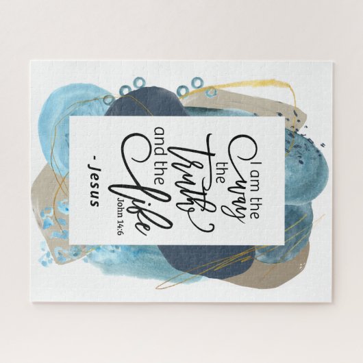 ヨハネ14:6わたしは真理の生き方であるキリスト教の聖書 ジグソーパズル (横)