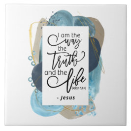 ヨハネ14:6わたしは真理の生き方であるキリスト教の聖書 タイル