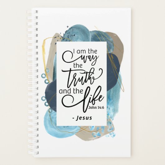 ヨハネ14:6わたしは真理の生き方であるキリスト教の聖書 プランナー手帳 (正面)