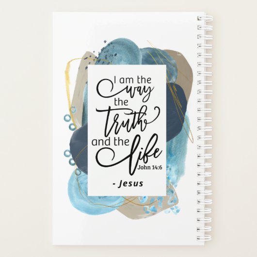 ヨハネ14:6わたしは真理の生き方であるキリスト教の聖書 プランナー手帳 (裏面)