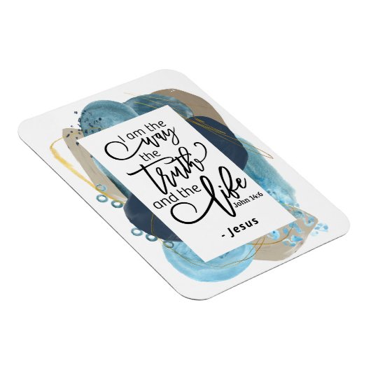 ヨハネ14:6わたしは真理の生き方であるキリスト教の聖書 マグネット (右側)