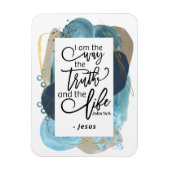 ヨハネ14:6わたしは真理の生き方であるキリスト教の聖書 マグネット (縦)