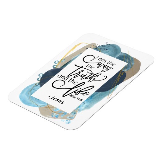 ヨハネ14:6わたしは真理の生き方であるキリスト教の聖書 マグネット (左側)