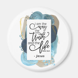 ヨハネ14:6わたしは真理の生き方であるキリスト教の聖書 マグネット