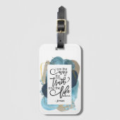 ヨハネ14:6わたしは真理の生き方であるキリスト教の聖書 ラゲッジタグ (正面縦)