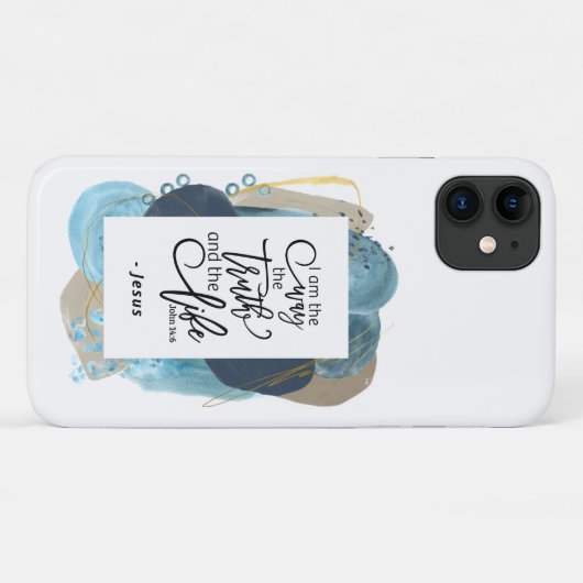 ヨハネ14:6わたしは真理の生き方であるキリスト教の聖書 Case-Mate iPhoneケース (裏面(横))