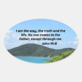 ヨハネ14:6わたしは道であり、真理であり、いのちである。 楕円形シール (正面)
