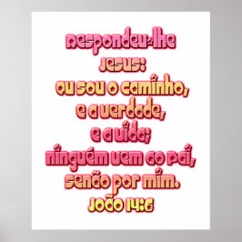 ヨハネ14:6ポルトガル語 ポスター