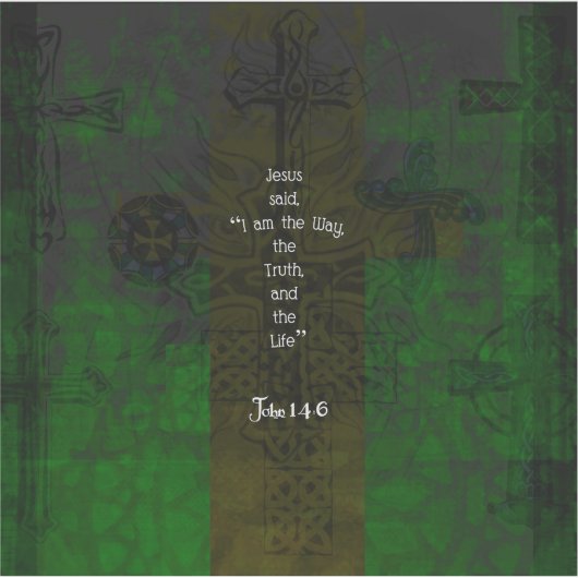 ヨハネ14:6聖書の聖句のパス感動的引用文 シール (正面)