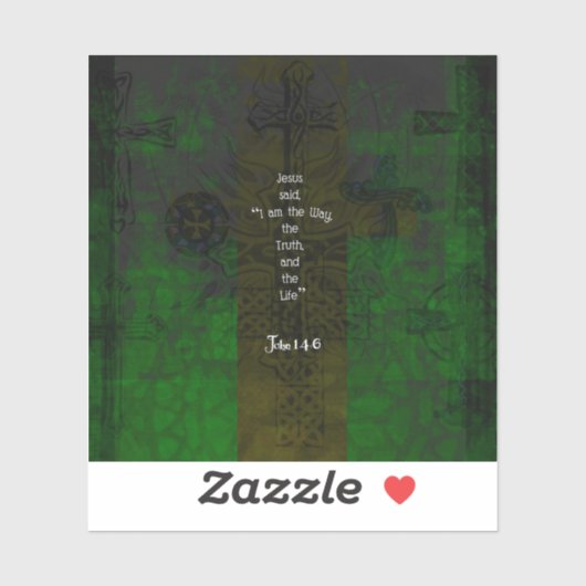 ヨハネ14:6聖書の聖句のパス感動的引用文 シール (シート)