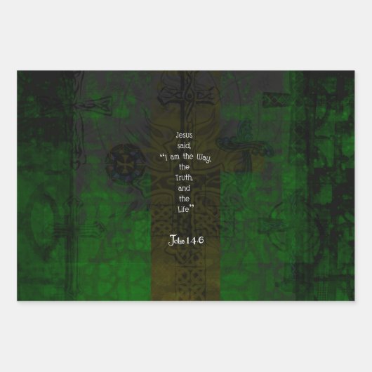 ヨハネ14:6聖書の聖句のパス感動的引用文 ラッピングペーパーシート (正面2)