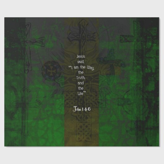 ヨハネ14:6聖書の聖句のパス感動的引用文 ラッピングペーパー (フラット)