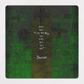 ヨハネ14:6聖書の聖句のパス感動的引用文 ラベル (デザイン2)