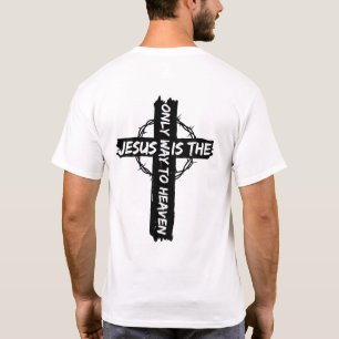 ヨハネ14:6聖書の聖句クリスチャンの白いティー Tシャツ