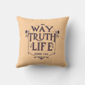 ヨハネ14:6複雑なヴィベアールヌーボー クッション (裏面)