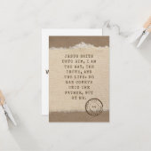 ヨハネ14:6 KJVバイブル聖句Pic Flat Greeting Card カード (正面/裏面インサイチュ)