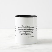ヨハネ15:10 KJVバイブル聖句Two-Tone Mug マグカップ (中央)