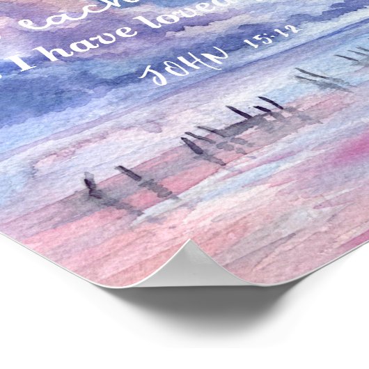 ヨハネ15:12イエスの命令は互いを愛し合うポスター ポスター (角)