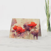 ヨハネ15:12互いに愛し合う聖書の聖句レッドフローラ カード (裏面)