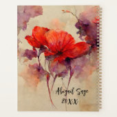 ヨハネ15:12互いに愛し合う聖書の聖句レッドフローラ プランナー手帳 (裏面)