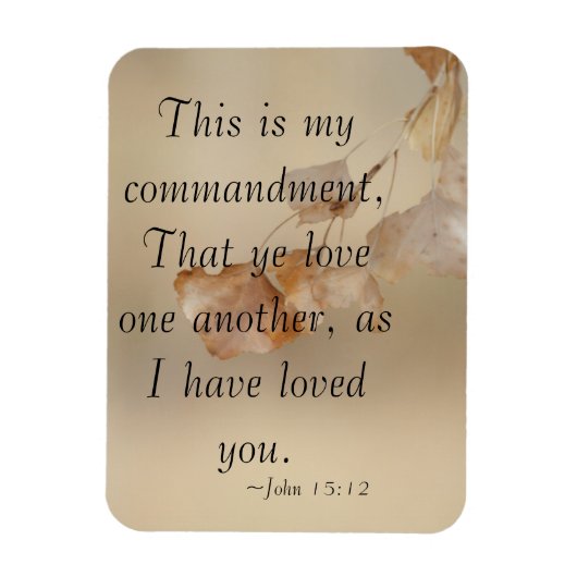 ヨハネ15:12互いを愛し合う マグネット (縦)