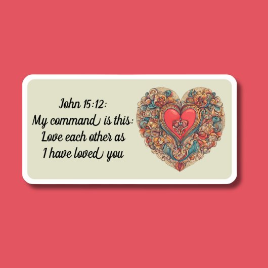 ヨハネ15:12聖書の聖句の防水 シール
