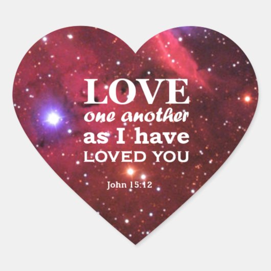 ヨハネ15:12 ハートシール (正面)