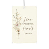 ヨハネ15:15わたしは、あなた方を聖書の聖句と呼んだ カーエアーフレッシュナー (正面)