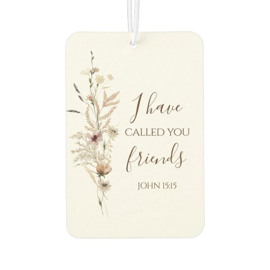 ヨハネ15:15わたしは、あなた方を聖書の聖句と呼んだ カーエアーフレッシュナー (裏面)